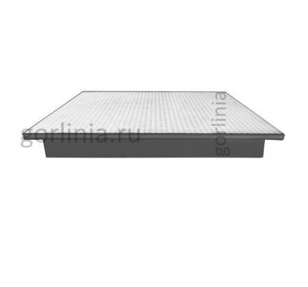 Люк из нержавейки с рифленой крышкой под наезд колесами тяжелой грузовой техники