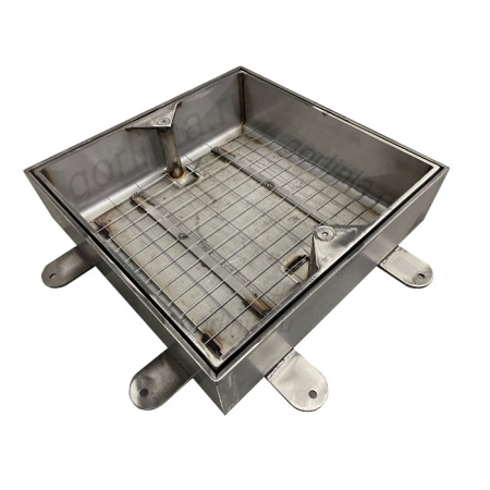 Люк под брусчатку Проспект-ВН 400*400 съемный из нержавеющей стали