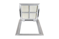 Люк в подвал Периметр 900х900п откидной алюминиевый