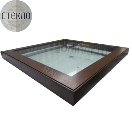Люк в подвал со стеклом стеклогор 600х600*63 
